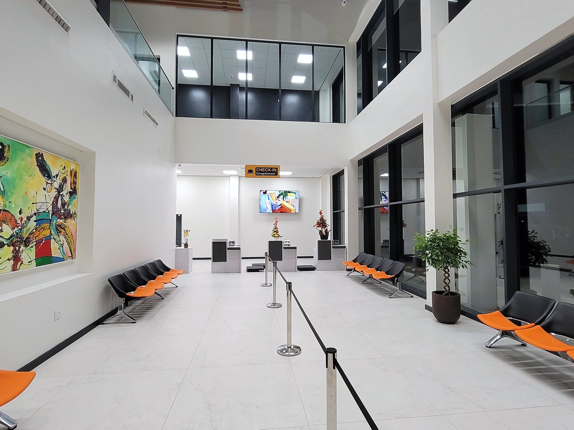 The check-in hall in the EAG terminal