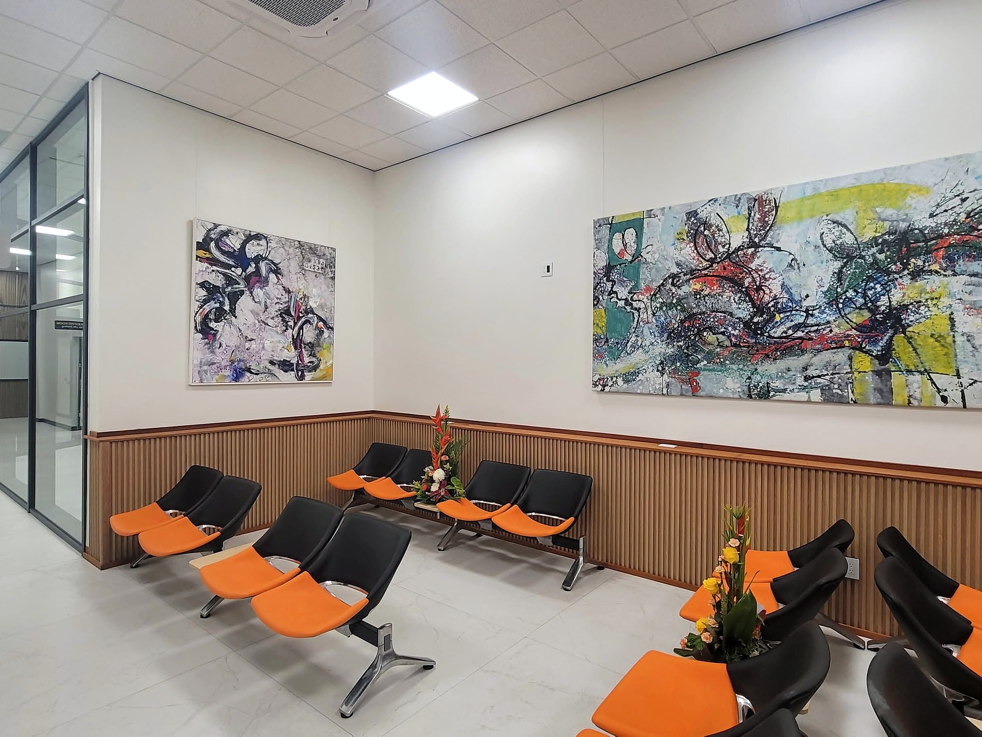 The departure waiting lounge in the EAG terminal