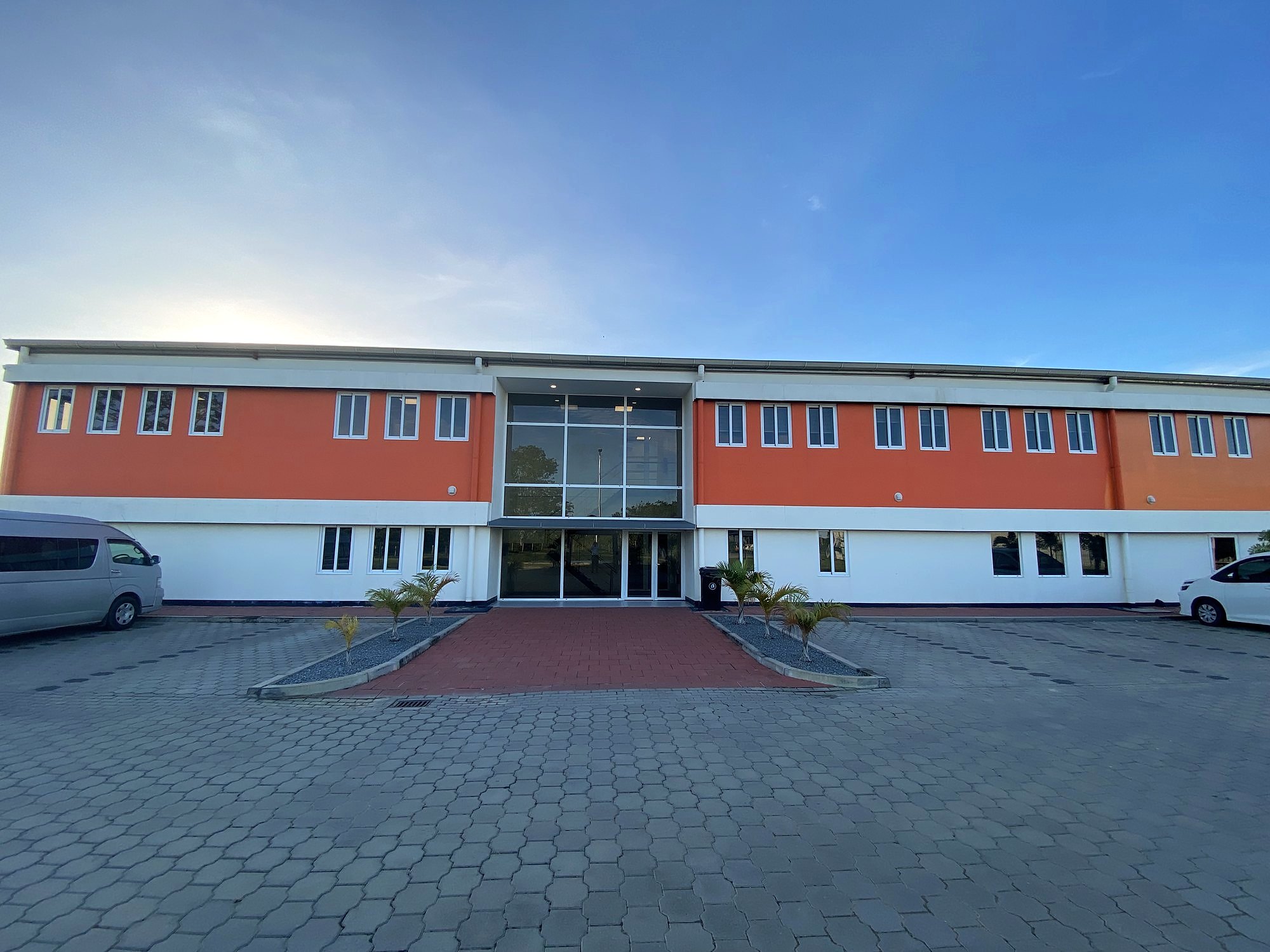The EAG office block and forecourt